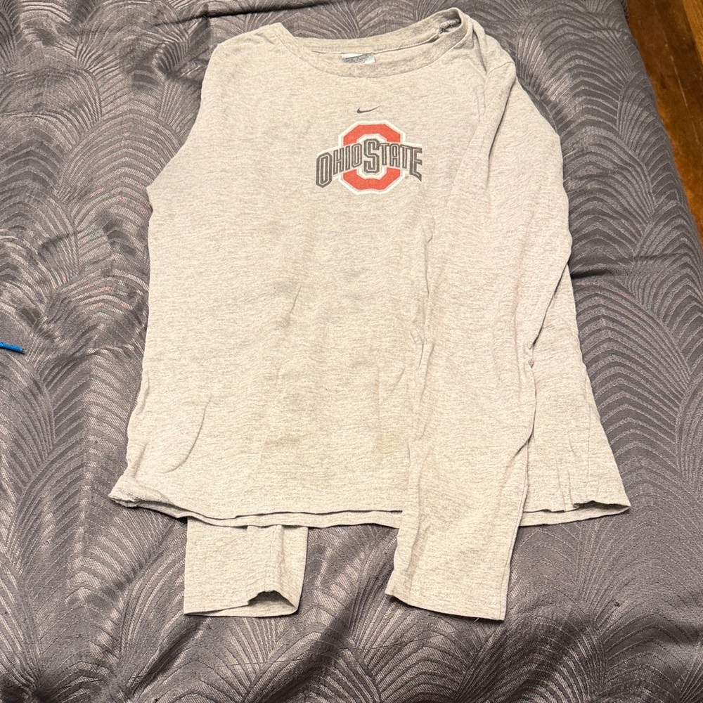 Nike Kids Gray Ohio State Long Sleeve Tee
